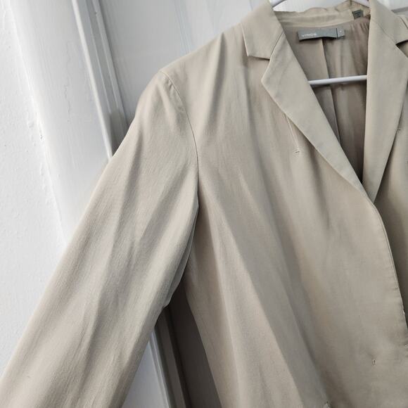 VINCE Blazer 2 Tan Office Classic Business Career Preppy Work Quiet Luxury - Picture 4 of 9